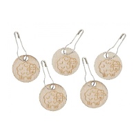 Marqueurs de point en forme de mouton en bois - Milward - 10 unités