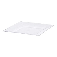 Assiette transparente carrée de 27 cm - 1 unité