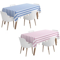 Nappe en plastique de 1,80 x 1,20 m à rayures - 1 unité