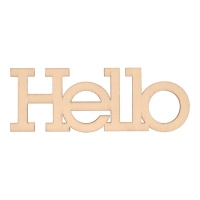 Figure en bois avec le mot Hello - 1 unité