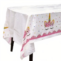 Nappe licorne à fleurs 2,20 x 1,32 m