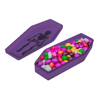 Boîte à cercueil lilas de 19 x 9 cm