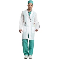 Déguisement de médecin chirurgien avec bonnet pour adulte
