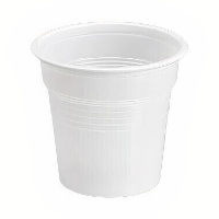 Gobelets en plastique blanc de 80 ml - 100 unités