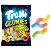 Vers de gomme à mâcher piquants - Trolli Glumies - 100 gr