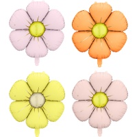 Ballon Marguerite Multicolore de 45 cm - 4 unités