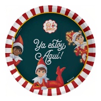 Assiettes de l'Elfe espiègle The Elf on the Shelf de 23 cm - 6 unités