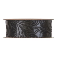 Ruban décoratif étoilé noir de 4 cm - 20 m