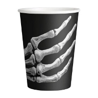 Gobelet à main de squelette sinistre de 270 ml - 10 unités