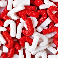 Décors en sucre en forme de cannes de sucre d'orge, 70 g