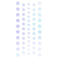 Autocollants de formes d'étoiles irisées - 4 feuilles