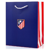 Sac cadeau Atlético de Madrid bleu, 23 x 18 x 10 cm