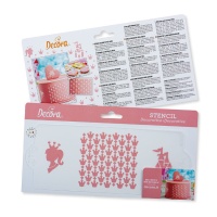 Pochoir de Princesses de 10 x 25 cm - Décorez