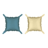 Ballon pour panneau décoratif de 35 x 35 cm bleu et beige - 4 unités