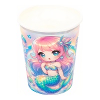 Lot de 8 gobelets Sirène Kawaii irisés