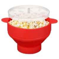 Bol en silicone pliable pour pop-corn au micro-ondes