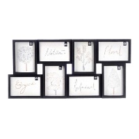 Cadre photo noir pour 8 photos 10 x 15 cm