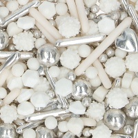 Pépites Mix Argenté de 70 gr - FunCakes