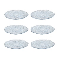 Assiette plate en verre bleu de 32 cm - Vivalto - 6 unités