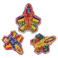 Jeux de labyrinthes d'avions colorés - 3 unités