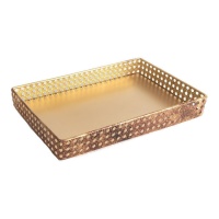 Plateau décoratif en métal de 30 x 20 cm - DCasa