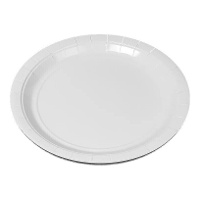 Plats de 28 cm en carton blanc - 3 unités