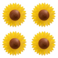 Fleurs de tournesol en azyme de 4,5 cm - Dekora - 150 unités