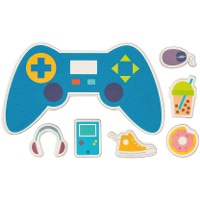 Décorations en sucre 2D pour gâteau Jeux vidéo - 7 pièces