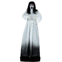 Femme zombie grande avec lumière, son et mouvement de 1,80 m