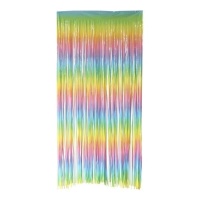 Rideau multicolore pastel de 2 x 1 m
