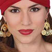 Boucles d'oreilles dorées de bohémienne