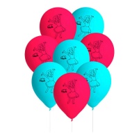Ballons en latex de Heidi de 27 cm - 8 unités
