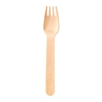 Fourchettes en bois de 16 cm - 8 unités