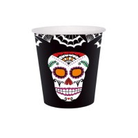 Gobelets Jour des Morts de 255 ml - 6 unités