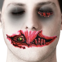 Tatouages temporaires de bouche sanglante