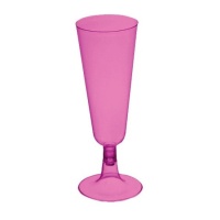 Coupe en plastique rose de 150 ml pour cava - 4 unités