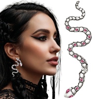 Boucles d'oreilles serpent de 6 cm - 1 paire