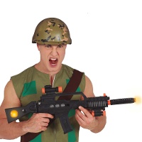 Fusil d'assaut militaire avec lumière et son de 70 cm
