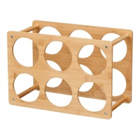 Porte-bouteilles en bambou pour 6 bouteilles