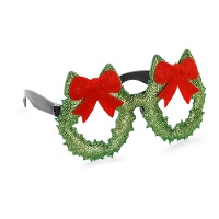 Lunettes de Noël classiques à motif de couronne