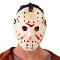Masque de joueur de hockey orange pour adulte