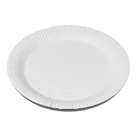 Assiettes en carton blanc de 23 cm - 100 unités