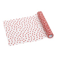 Chemin de table de 36 cm avec coeurs - 9 m