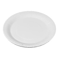 Assiettes en carton blanc de 23 cm - 10 unités