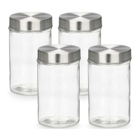 Pot de 1 L avec couvercle - 4 unités