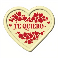 Plaques en chocolat blanc en forme de coeur - Dekora - lot de 84