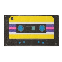 Serviettes en forme de cassette de 20 x 16,5 cm - 20 unités