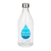 Bouteille H2O de 1 L avec bouchon en acier