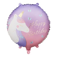 Ballon Licorne « Happy Birthday » 35 cm
