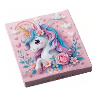 Serviettes Licorne Rose Enchantée 16,5 x 16,5 cm - 12 pièces